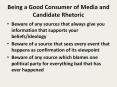 Being a Good Consumer of Media and Candidate Rhetoric PowerPoint PPT Presentation