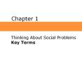 Thinking About Social Problems Key Terms PowerPoint PPT Presentation