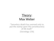 Theory: Max Weber