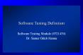 Software Testing Definition PowerPoint PPT Presentation