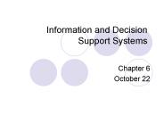 Information and Decision Support Systems
