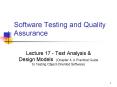 Software Testing and Quality Assurance PowerPoint PPT Presentation