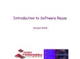 Introduction to Software Reuse PowerPoint PPT Presentation