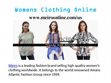 womens clothing online