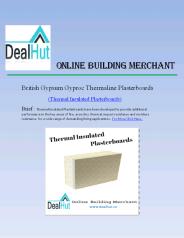 Thermal Insulated Plasterboard - DEALHUT