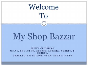 Buy Online Clothing for men in India