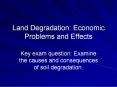 Land Degradation: Economic Problems and Effects PowerPoint PPT Presentation