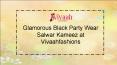 Glamorous Black Party Wear Salwar Kameez at Vivaahfashions.com