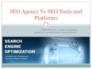 SEO Agency Vs SEO Tools and Platforms