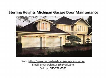 Sterling Heights Michigan Garage Door Maintenance