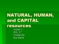 NATURAL, HUMAN, and CAPITAL resources PowerPoint PPT Presentation