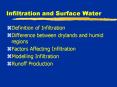 Infiltration and Surface Water PowerPoint PPT Presentation