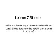 Lesson 7 Biomes