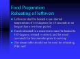Food Preparation Reheating of leftovers PowerPoint PPT Presentation
