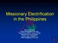 Missionary Electrification in the Philippines PowerPoint PPT Presentation