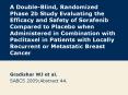 A Double-Blind, Randomized Phase 2b Study Evaluating the Efficacy and Safety of Sorafenib Compared to Placebo when Administered in Combination with Paclitaxel in Patients with Locally Recurrent or Metastatic Breast Cancer PowerPoint PPT Presentation