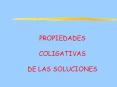 PROPIEDADES COLIGATIVAS DE LAS SOLUCIONES PowerPoint PPT Presentation