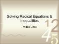Solving Radical Equations PowerPoint PPT Presentation
