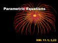 Parametric Equations PowerPoint PPT Presentation