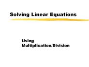 Solving Linear Equations