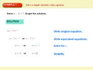 Solve a simple absolute value equation