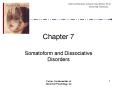 Somatoform and Dissociative Disorders PowerPoint PPT Presentation