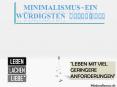 MINIMALISMUS-EIN WÜRDIGSTEN GESCHICHTE PowerPoint PPT Presentation