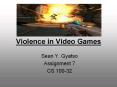Violence in Video Games PowerPoint PPT Presentation