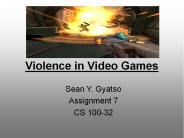 Violence in Video Games