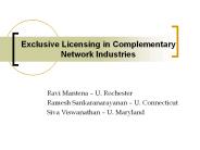 Exclusive Licensing in Complementary Network Industries