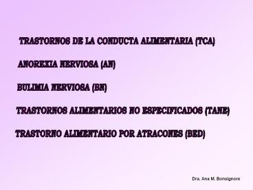 Dra. Ana M. Bonsignore