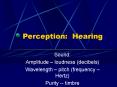 Perception: Hearing PowerPoint PPT Presentation