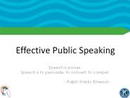 Effective Public Speaking