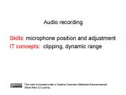 Audio recording