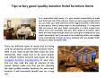 Tips to buy good quality wooden Hotel furniture items