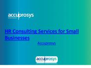 HR Consulting Services for Small Businesses