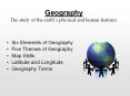 Geography The study of the earth PowerPoint PPT Presentation