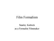 Film Formalism