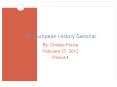 AP European History Seminar PowerPoint PPT Presentation