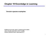 Chapter 19 Knowledge in Learning
