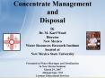 Concentrate Disposal PowerPoint PPT Presentation
