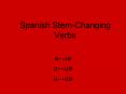 Spanish Stem-Changing Verbs PowerPoint PPT Presentation