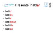 Presente: hablar
