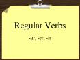 Regular Verbs PowerPoint PPT Presentation