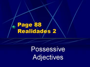 Page 88 Realidades 2