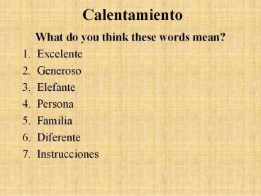 Calentamiento