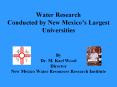 Water Research Conducted by New Mexico PowerPoint PPT Presentation