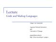 Lecture Grids and Markup Languages PowerPoint PPT Presentation