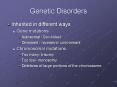 Genetic Disorders PowerPoint PPT Presentation