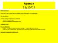 Agenda 11/15/12 PowerPoint PPT Presentation